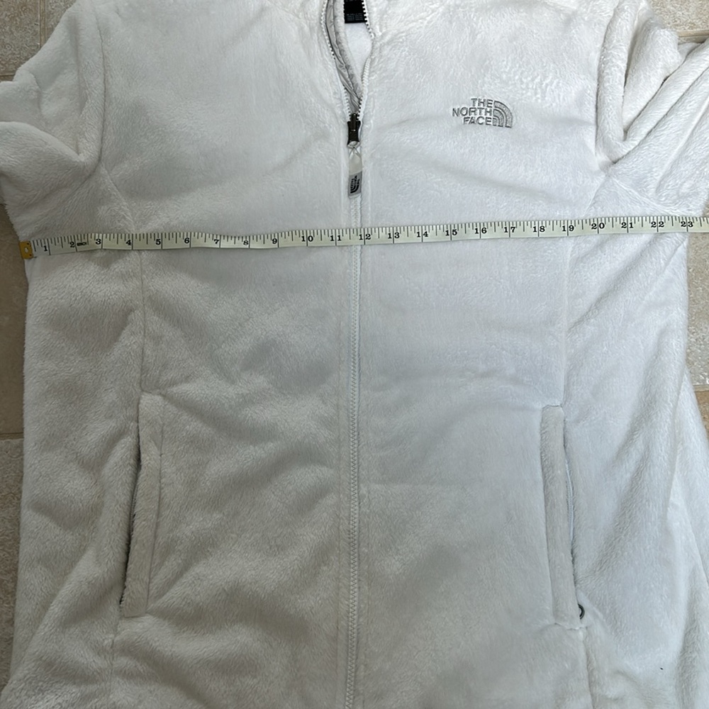 THE NORTH FACE Osito Fleece Jacket Womens XXL White Full Zip Pockets High Neck - Picture 3 of 6